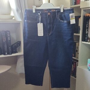 Seven7 Dark Blue Ankle & Cropped Jeans